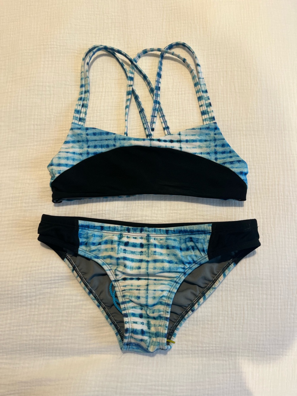 Jolyn Blue Tie-Dye Two-Piece Bikini Set